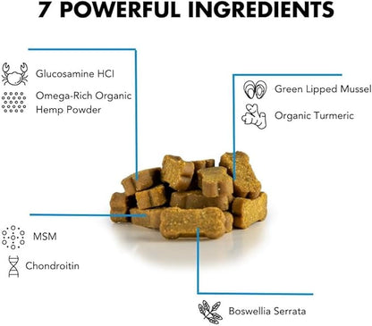 iHeartDogs Hip & Joint Supplement for Dogs - Advanced 8-in-1 Dog Joint Supplement Chews with Glucosamine, Chondroitin, Turmeric, Devil's Claw, Green Lipped Mussel, Hemp, Yucca, Boswellia & MSM - 90 Ct