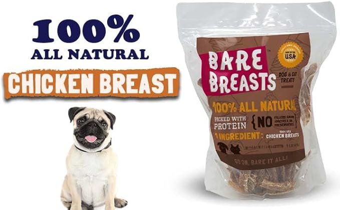 Bare Breast All Natural Chicken Jerky 1lb, Made in USA