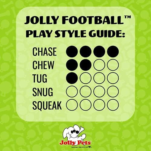 Jolly Pets Football Dog Toy, 8 Inches, Orange