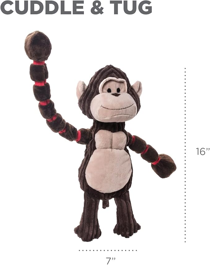 Outward Hound Thunda Tugga Gorilla Plush & Squeaky Dog Tug Toy