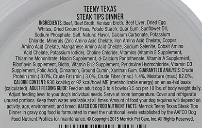Merrick Lil' Plates Grain Free Small Breed Dog Food 4 Flavor 8 Can Variety (2) each: Texas Steak, Dainty Duck, Beef Stew, Lamb Chop Stew (3.5 Ounces) - Plus Squeak Toy and Fun Facts Booklet Bundle