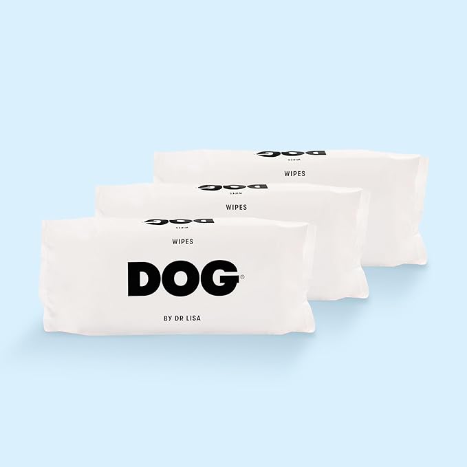 DOG by Dr Lisa - Dog Wipes - Plant-Based, Natural Bathing Wipes for Dogs - Made from 100% Compostable Bamboo - Vet-Created - Vegan, Non-Toxic - 240 Count…