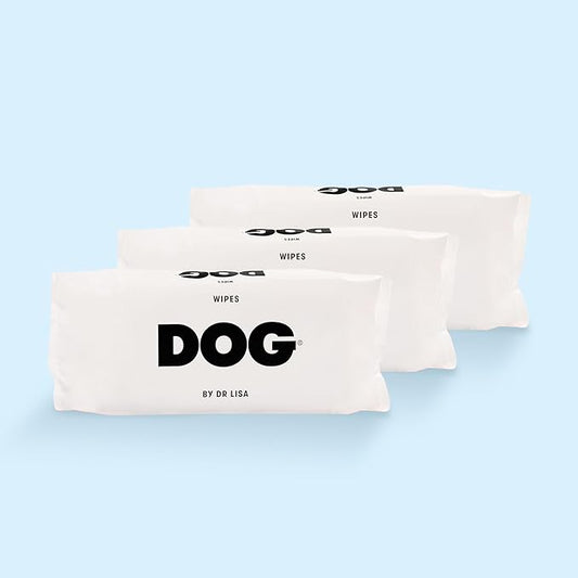 DOG by Dr Lisa - Dog Wipes - Plant-Based, Natural Bathing Wipes for Dogs - Made from 100% Compostable Bamboo - Vet-Created - Vegan, Non-Toxic - 240 Count…