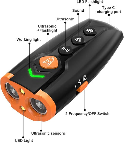 2024 Ultrasonic Dog Bark Control Device - Gently Corrects Unwanted Behavior | Simple, Non-Confrontational Solution | Effective Long-Range Ultrasonic Technology | Alternative to Bark Collars