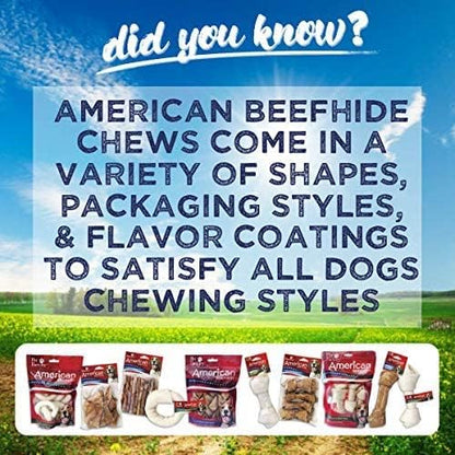 Pet Factory American Beefhide 6" Braided Sticks Dog Chew Treats - Natural Flavor, 14 Count/1 Pack