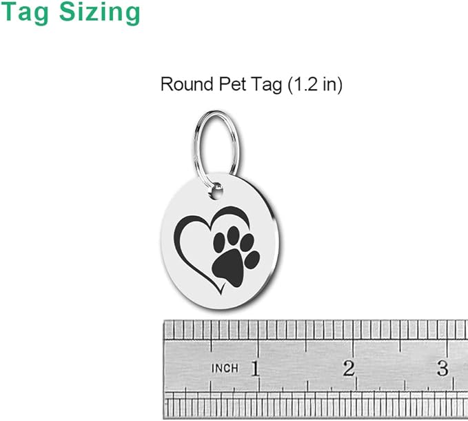 MYLUCKYTAG Stainless Steel QR Code Pet ID Tags Dog Tags - Pet Online Profile - Scan QR Receive Instant Pet Location Alert Email