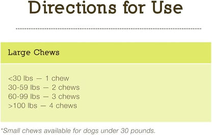 Herbsmith Glimmer - Dog Healthy Skin and Coat + Dog Treatment for Dry Itchy Skin - Omega-3 Supplement for Dogs - 60ct Large Chews