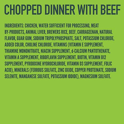 A Strong Heart Wet Dog Food, Chopped Dinner with Beef - 22 oz Cans (Pack of 12), Made in The USA with Real Beef