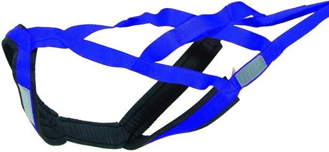 Neewa X-Back Racing Harness - Medium/Large, Red | High-Performance, Reflective Gear for Slim, Long-Bodied Dogs | Suitable for Canicross, Skijoring | Neck 16in, Chest 30in, Back 24in