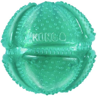 KONG Squeezz Dental Ball - Dog Toy for Cleaning Teeth - Flexible Chew Toy for Gentle & Mild Chewers - for Medium/Large Dogs