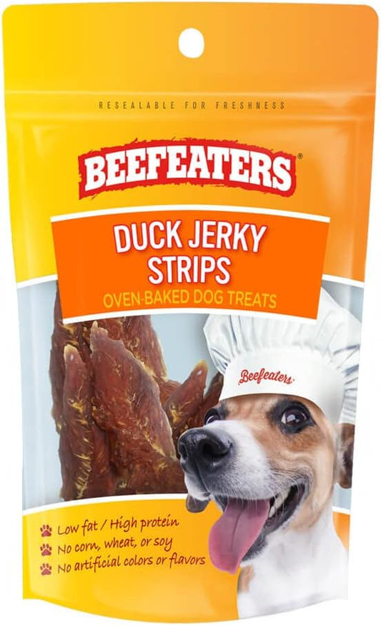 Beefeaters Duck Jerky Strips Dog Treat, 1.58oz, Case of 12, Brown