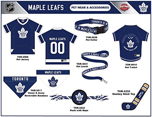 Pets First NHL Toronto Maple Leafs Leash for Dogs & Cats, Medium. - Walk Cute & Stylish! The Ultimate Hockey Fan Leash!, Medium (4 ft Long x 0.62 in Width) (TOR-3031-MD)