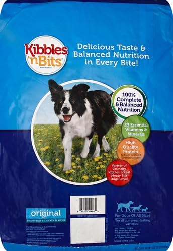 Kibbles 'N Bits Original Savory Beef & Chicken Flavors Dry Dog Food, 16 Pound Bag