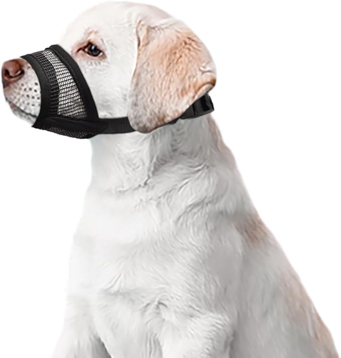 Flintstone Dog Muzzle for Small Dogs – Soft Mesh Muzzle for Small Dog Chihuahua Poodle Husky Labrador | Breathable Small Dog Muzzle Guard| Small Dog Muzzles to Prevent Biting Chewing Small, 6.5”-8”