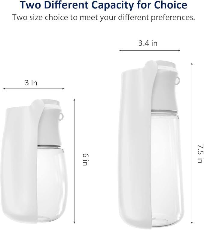 WePet Foldable Portable Dog Water Bottle Puppy Water Dispenser with Drinking Feeder, 19 OZ, High-temperature Resistant Leak Proof for Pets Outdoor Walking, Hiking, Travel, Food Grade Plastic BPA Free