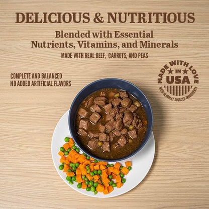 A Strong Heart Wet Dog Food, Country Stew - 22 oz Cans (Pack of 12), Made in The USA with Real Beef, Carrots & Peas