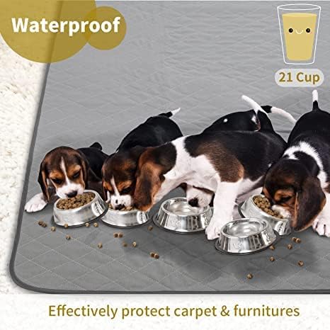 Washable Puppy Dog Pee Pad, 72" X72" Extra Large, Waterproof Whelping Training Pet Mat for Playpen, Crate, Potty, Floor, Bed, Sofa and Trunk, Reusable Pee Pads for Dogs, Cats, Bunny