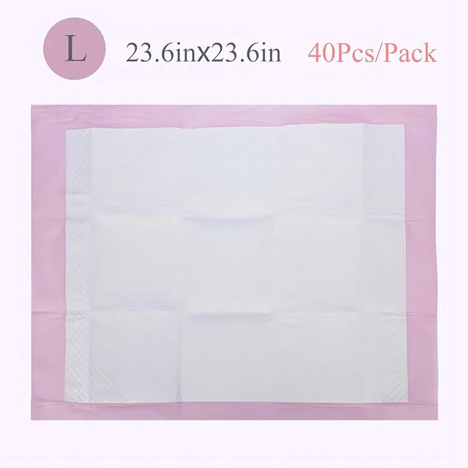 40Count Dog Pee Pads(Thickening type), 23.6"X23.6", Puppy Pads Pet Training Pads, Disposable Pee Pads for Dogs, for Pet Potty Training