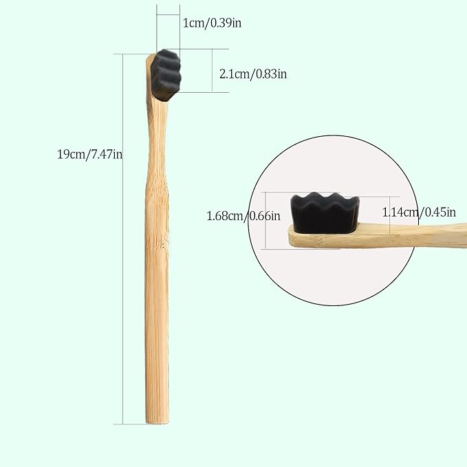 JGocot 3Pack Dog Toothbrush, |Ultra Soft Micro Nano Bristle| Pet Toothbrush for Sensitive Gum&Teeth,Eco-Friendly Natural Dog Bamboo Toothbrush Dog Dental Care Kit for Medium/Large Breed Dogs