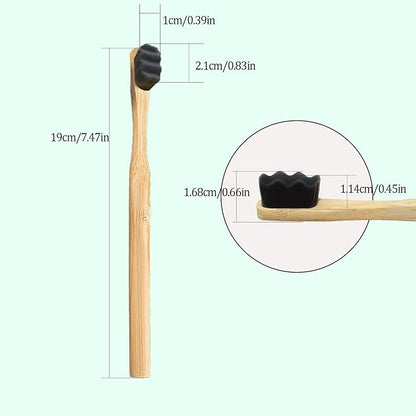 JGocot 3Pack Dog Toothbrush, |Ultra Soft Micro Nano Bristle| Pet Toothbrush for Sensitive Gum&Teeth,Eco-Friendly Natural Dog Bamboo Toothbrush Dog Dental Care Kit for Medium/Large Breed Dogs