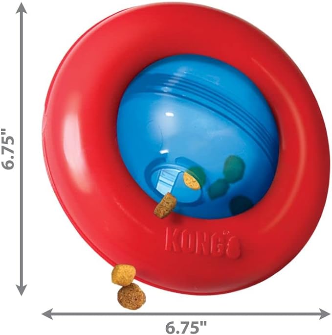 KONG Gyro - Interactive Dog Toy for Treat Dispensing - Dog Slow Feeder for Healthy Eating - for Medium/Large Dogs