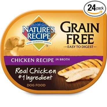 Nature's Recipe Wet Dog Food Grain-Free Chicken Recipe in Broth, 2.75 oz trays (24 in a case)
