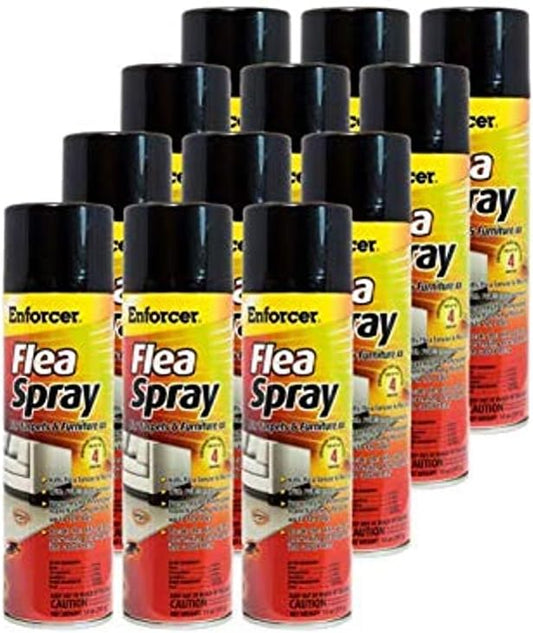 Enforcer Flea Spray for Carpets and Furniture - 14 Ounce (Case of 12) ENFS14 - Prevents Fleas for Up to 4 Months