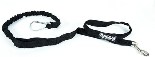 Neewa Tug Line with Bungee, Skijoring tug line, Bikejoring, Skijoring, Hands Free Dog Leash, Dog Joring, Tow Line, Designed to run one or More Dogs with a Bicycle or skis (2.0-2.5m (6.5-8.0ft), Black)