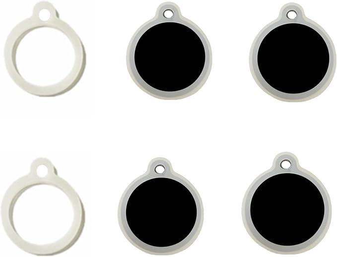6 Pack Two Colors Circle Silicone Dog Tag Silencer Green Glow in The Dark Round Soundless Pet Tag Sleeve Blue Glow in The Dark Personalize Pet Name Tags Protector Lightweight Pet Tag Cover