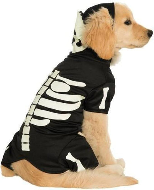Rubie's Glow in The Dark Skeleton Hoodie Pet Costume, Large