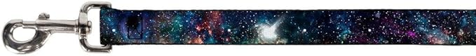 Buckle-Down Pet Leash - Galaxy Collage - 6 Feet Long - 1.5" Wide