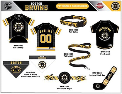 Pets First NHL Boston Bruins Leash for Dogs & Cats, Walk Cute & Stylish! The Ultimate Hockey Fan Leash!, Large (6 ft Long x 1 in Width) (BRU-3031-LG)