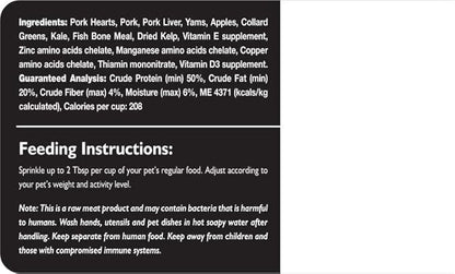 Fresh Is Best - Tasty Trimmings Freeze Dried Raw Meal Topper for Dogs & Cats - Pork, 6 Ounces
