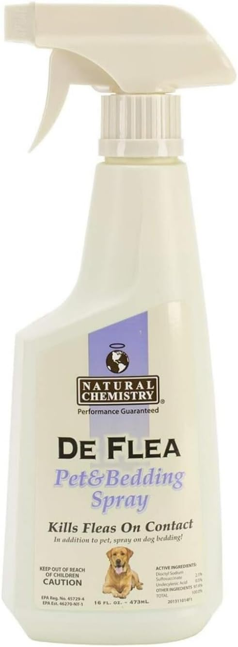 Natural Chemistry De Flea Pet and Petting Spray - 16.9 fl oz