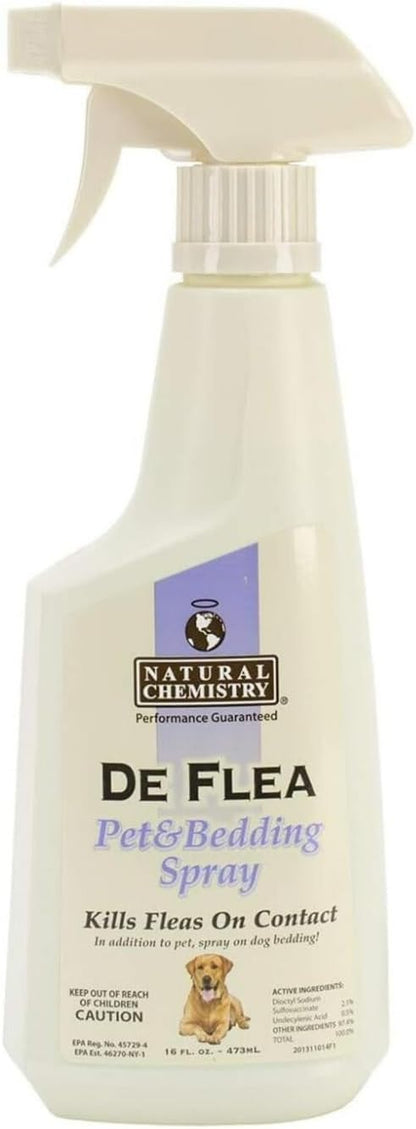 Natural Chemistry De Flea Pet and Petting Spray - 16.9 fl oz