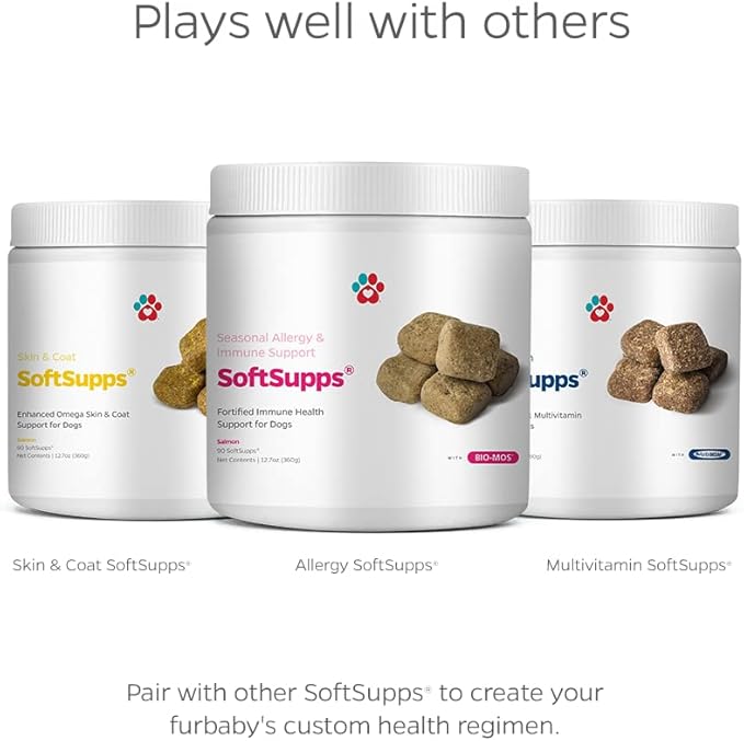Pet Parents® Allergy SoftSupps® Immune Support for Dogs with Omega 3 Fish Oil for Dogs & Probiotics for Dogs for Dog Itch Relief & Dog Immune Support, Dog Allergy Chews for Itch Relief for Dogs, 90ct