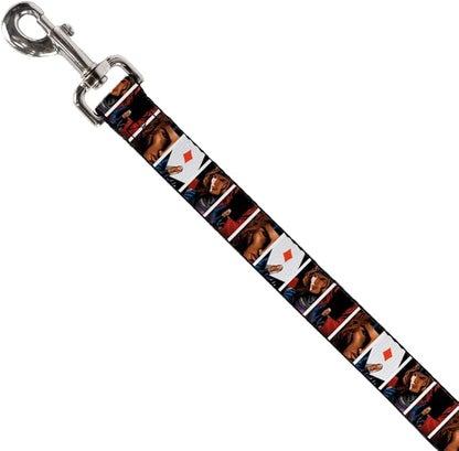 Marvel Comics Pet Leash, Dog Leash, X Men Gambit Cards Pose Blocks, 6 Feet Long 1.0 Inch Wide