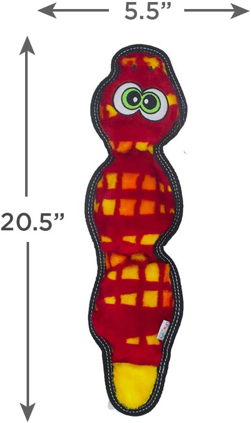 Outward Hound Tough Seamz Snake Plush Dog Toy, Large