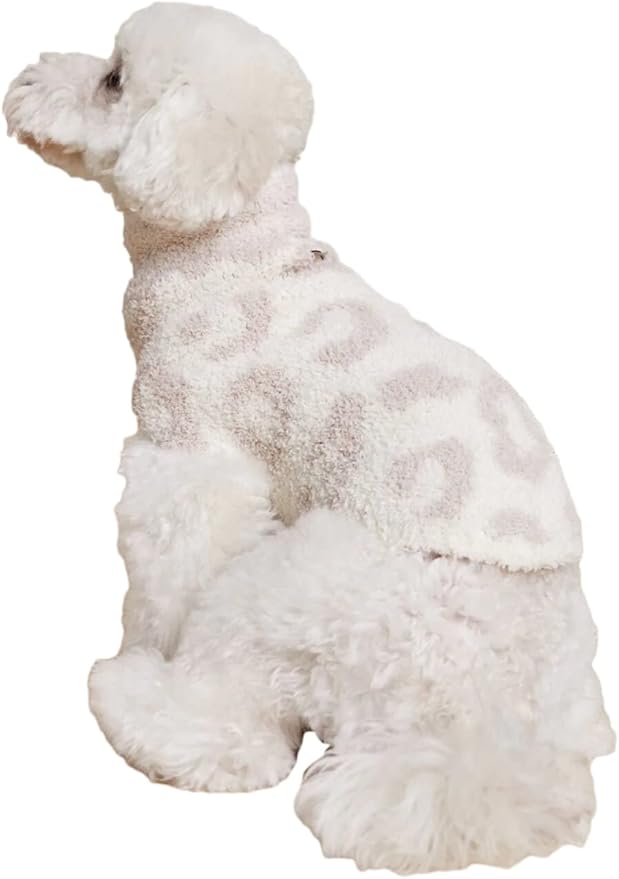 Barefoot Dreams CozyChic BITW Pet Sweater, Dog Clothes, Dog Sweater, Dog Accessories, in The Wild, Cream/Stone, XL