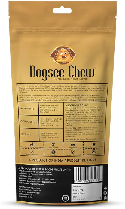 Dogsee Chew Dog Dental Chews | Long Lasting Dog Chews for Large Dogs | Yak Cheese Flavored Himalayan Dog Chew That Will Lower The Chances of Plaque and Tartar Growth | 1 Bar