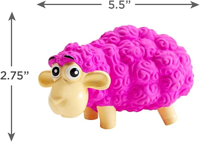 Outward Hound Tootiez Sheep Grunting Latex Rubber Dog Toy, Small
