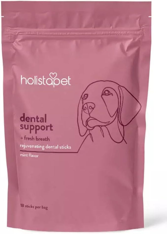 Mint Flavored Dental Chew Sticks, Keep your pup's Teeth Looking Clean and Smelling Fresh, Intended As A Treat (Mint)