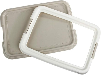 PAWISE Dog Training Pad Holder Tray, Indoor Puppy Potty Pee Pad Floor Tray with 12pcs Pee Pads