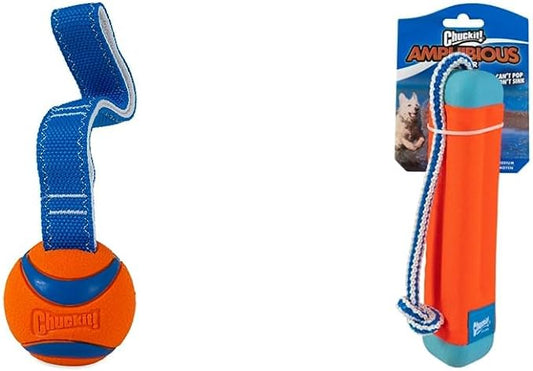 Chuckit! Ultra Tug Dog Toy (Medium) Amphibious Bumper Fetch and Float Dog Toy (Medium)