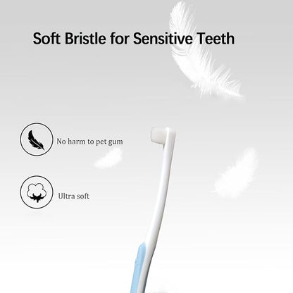 JGocot Small Dog Toothbrush,|Micro Brush Head|Nano Bristle|Soft Pet Toothbrush for Sensitive Gum&Teeth, Dog Teeth Cleaning Kit for Puppy, Kitten, Cats&Miniature Toy Size Dogs