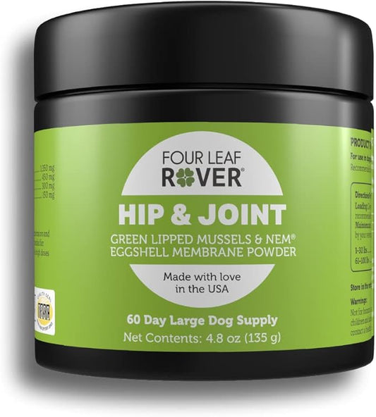 Hip & Joint - Mobility & Joint Support with Glucosamine and Chondroitin for Dogs, 4.8 oz - 44 to 120 Day Supply, Depending on Dog’s Weight - Vet Formulated - Easy to Mix - Delicious