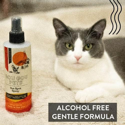 Hot Spot Spray Holistic Natural Derived Herbal for Dogs, Cats and Horses: Fast Acting to Soothe Hot Spots, Relieve Irritated Skin, Rash, and Seasonal Allergies - Made in USA - 8 oz