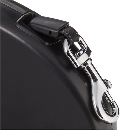 Amazon Basics Retractable Dog Leash, Large - 24ft, Black