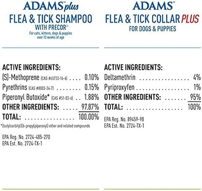 Adams Plus Shampoo 24 oz. + Flea & Tick Collar