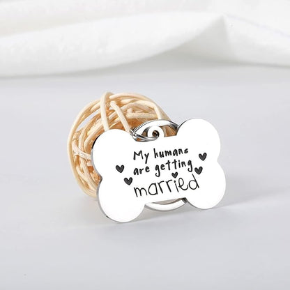 Funny Gifts for Her Bride to Be Bridal Shower Wedding Gifts for Couple Dog Mom Gift for Women Getting Married Engagement Valentine Gifts Dog Tags Pet Accessories for Pets Dog Lovers Owner Bride to be